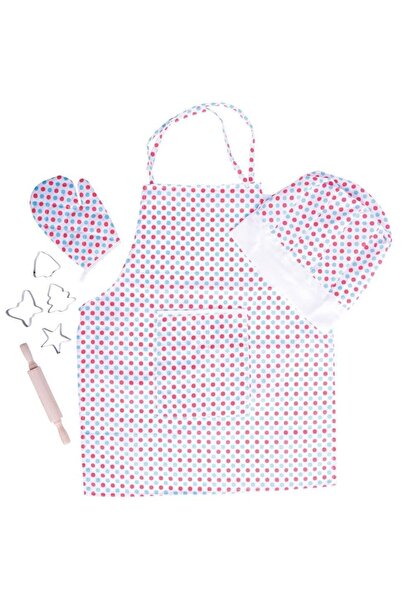 BIGJIGS Toys Set sortulet si accesorii alb cu buline