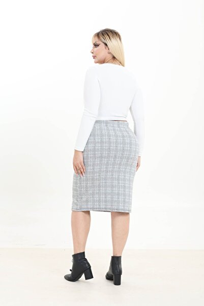 modayız Flexible Plus Size Skirt 15A-2748
