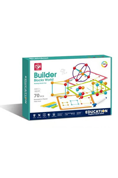 Bufnitel Set de constructie STEAM - Forme 3D (70 piese)