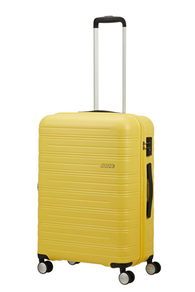 American Tourister Small Cabin Trolley Suitcase Yellow Matte -55/20 cm, 4 H-Spin Wheels