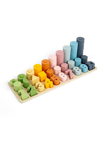 BIGJIGS Toys Numaratoare cu discuri si forme geometrice