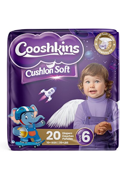 Cooshkins Cushion Soft Baby Diapers Size 6 (20 Count)
