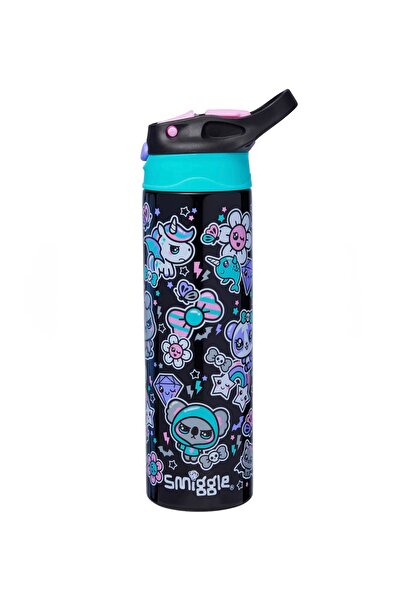 SMIGGLE Stainless Steel Beverage Bottle with Lid 520ml