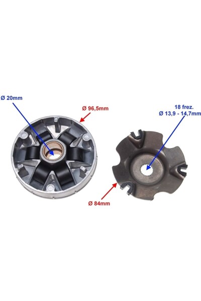 WM Variator scuter Piaggio Zip 50cc 4T