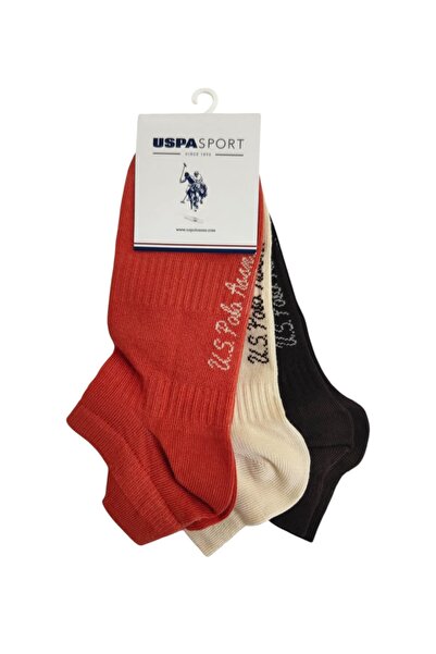 U.S. Polo Assn. Women's Booties 3-Piece Socks S-Actives