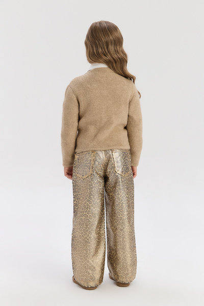 Tyess Girl Beige Cardigan