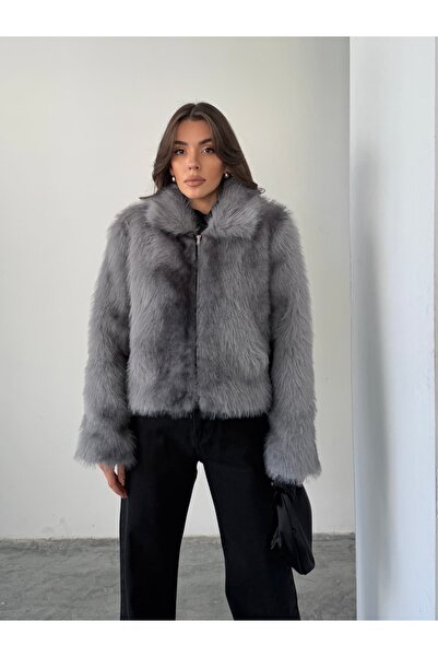 mydukkan.co Zippered Crop Fur