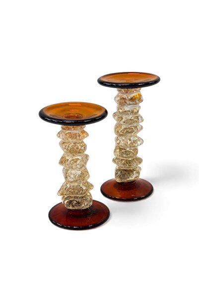 tuan design 2 Lİ TASARIM CAM MUMLUK