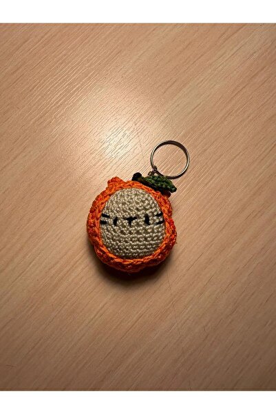 ZEYM COLLECTION Organik Pamuk İpliği El Yapımı Mandalina Kedi Model Amigurumi...