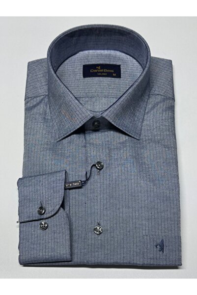 Daniel Bessi Long Sleeve Regular Fit Pocket Striped Classic Men's Shirt Gml-460