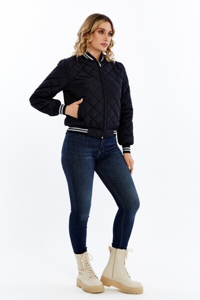 Jamila Kapitone Bomber Crop Kadın Ceket