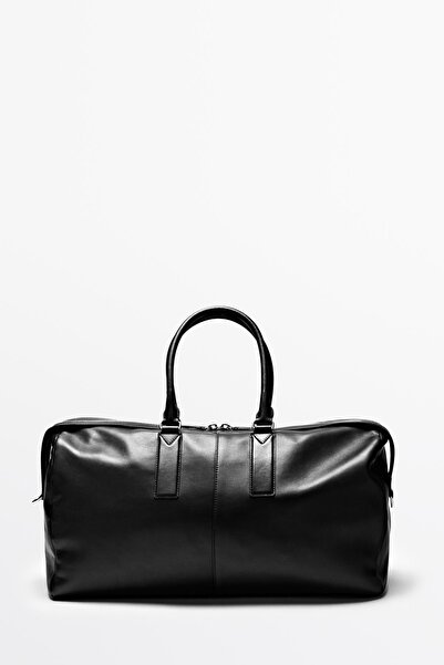 Massimo Dutti Napa deri seyahat çantası