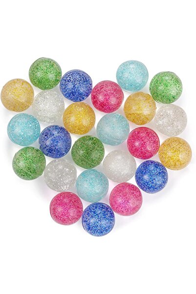 KASTWAVE كرات مطاطية لامعة للأطفال - ٢٠ قطعة، ٣٢ مم (ألوان عشوائية)