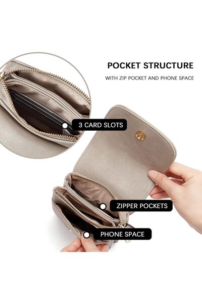 BOSTANTEN Vegan Leather Small Crossbody Bag for Women