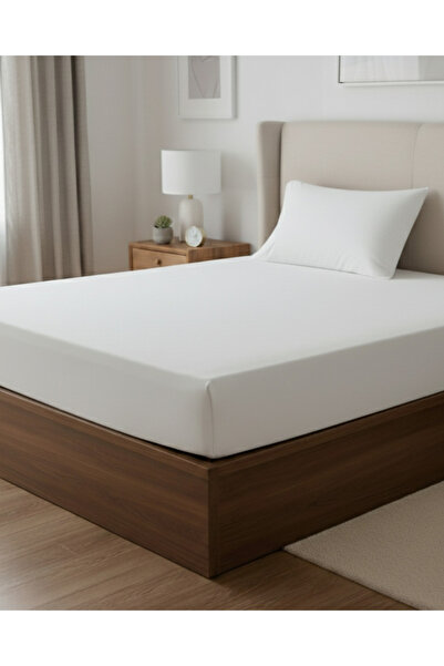 REDTAG White Plain Fitted Sheet (Single Size)