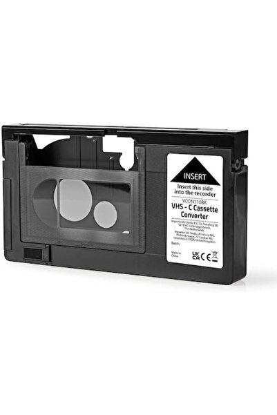Nedis Video cassette converter, adapter from VHS-C to VHS, Plug & Play, black