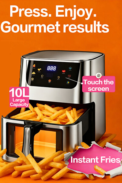 OEM Air Fryer , Clear Window & Internal Light, 5KG, Space-Saving Design, 8 Presets, Air Fry, Roast ,Bake