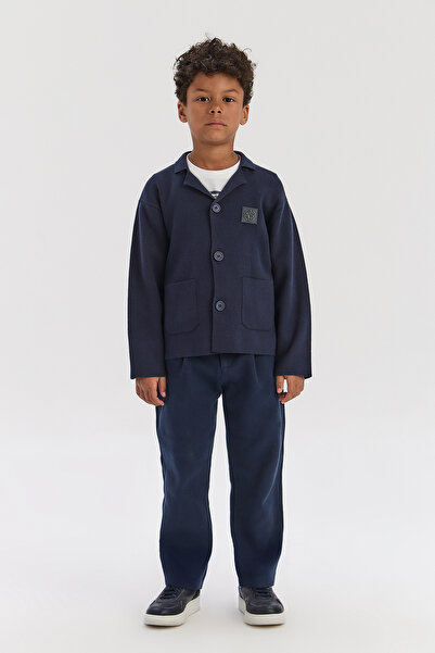 Nebbati Boy Navy Blue Cardigan