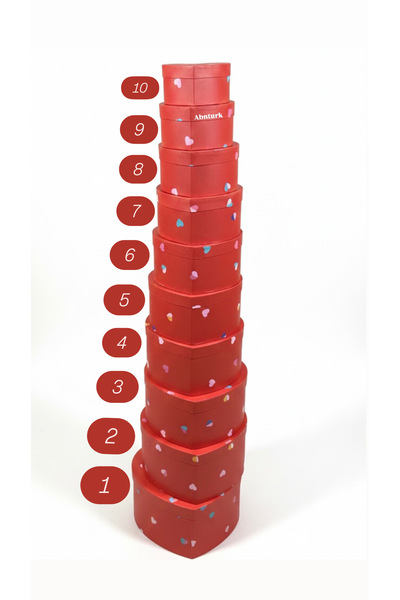 abnturk (Görseldeki 6 Numaralı) 24x22 cm Büyük Boy Kalp Desenli Kalpli Hediye...