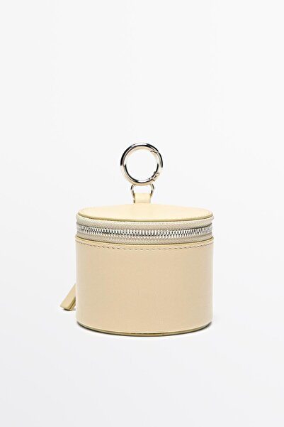 Massimo Dutti Yuvarlak mücevherli napa deri çanta