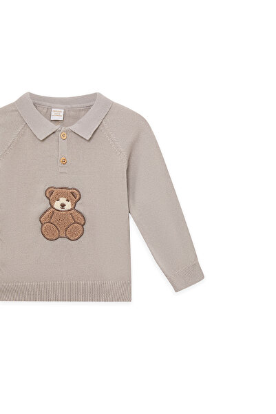 Layette Baby Boy Gray Knitwear Set