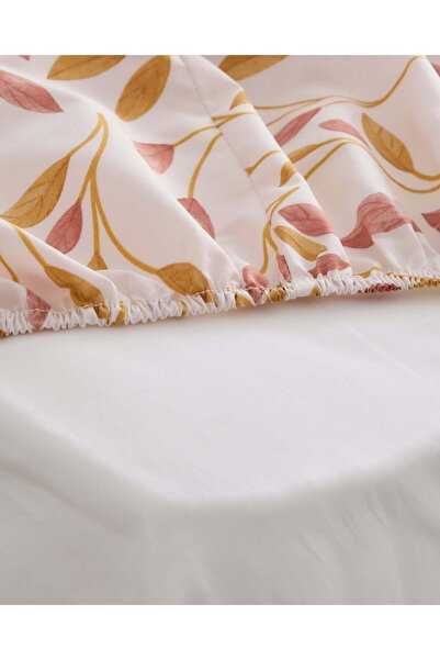 REDTAG Beige Printed Fitted Sheet (Single Size)
