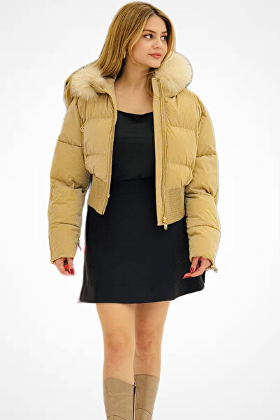 centilmen Fur Detailed Short Coat 5484-26K