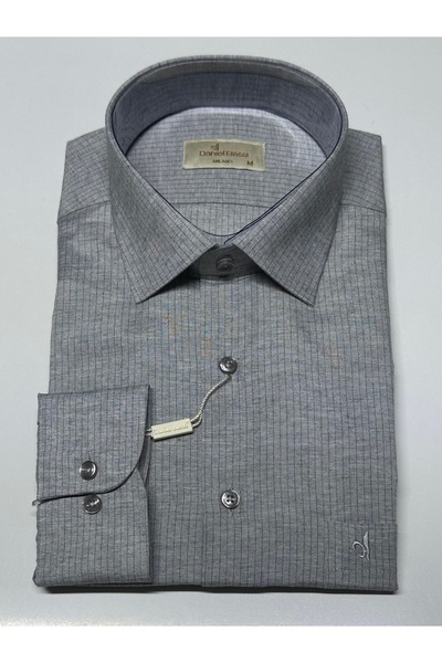 Daniel Bessi Long Sleeve Regular Fit Pocket Striped Classic Men's Shirt Gml-460