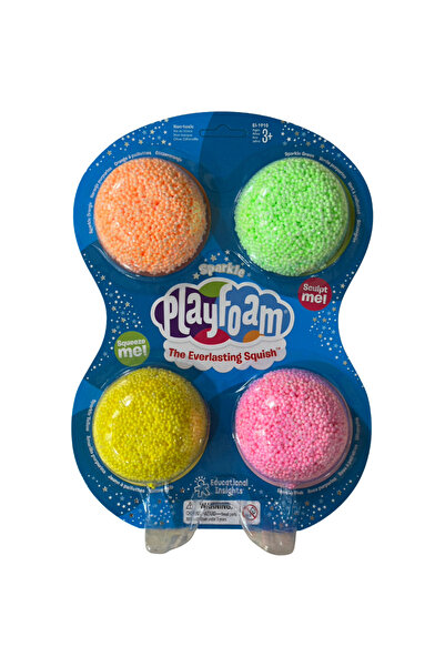 Educational Insights Spuma de modelat cu sclipici Playfoamв„ў - Set 4 culori