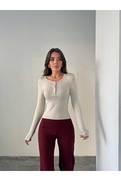 mydukkan.co Bluză cu jumătate de nasturi