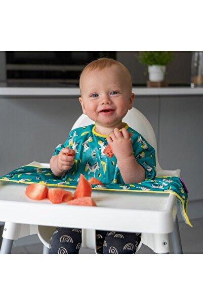 Tidy Tot Baveta maneci scurte cu ventuze - Zebre vesele