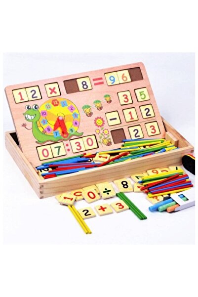 O.M.D Montessori Wooden Educational Game for Children (numbers, alphabet, clock)