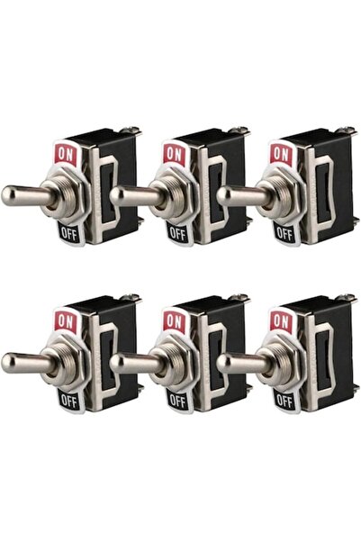 Gebildet Set de 6 întrerupătoare basculante SPST 12V-24V-48V-110V/10A, 220V-2...