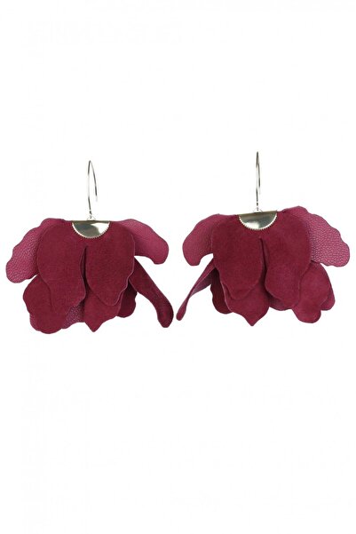 HAIArt Large flower earrings - Grena / Burgundy