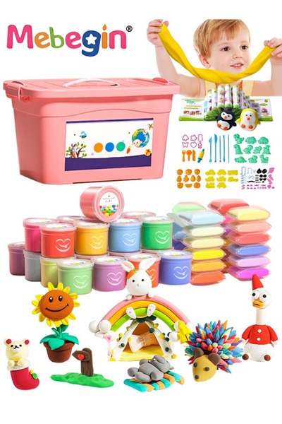 MEBEGIN 24 Colors Clay Kit for Kids with 83 Tools and Accessories ,Soft Non-S...