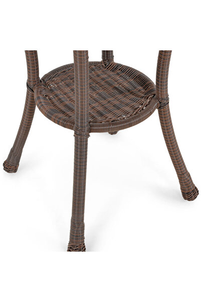 Maison Mex Round garden/terrace coffee table, SUSAN, H.75 D.68 cm, brown