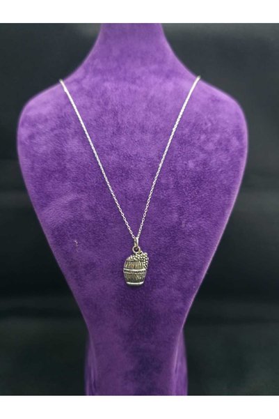 sarıyer silver Grape Barrel Model Wine Barkel Written Wine Barrel Design Grape and Barrel Style Steel Pendant