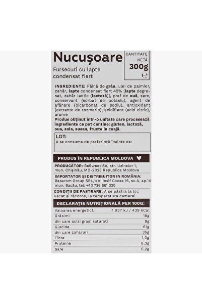 BE SWEET Besweet Nutmeg Biscuits 300gr