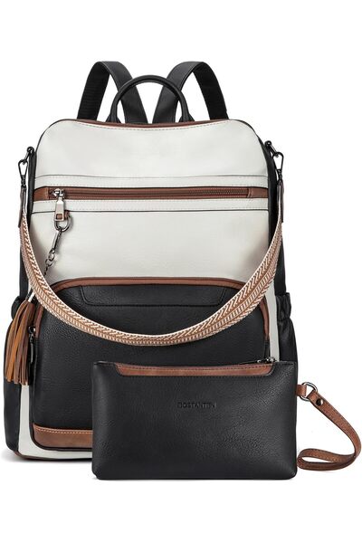 Generic BOSTANTEN Leather Laptop Backpack for Women Designer Travel Backpack ...