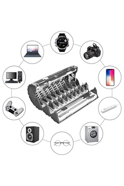 LET 139-in-1 Precision Electronic Repair Screwdriver Set with Flexible Extension Shaft and Magnetic Tips