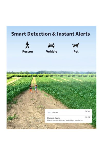 Xiaovv Cameră de supraveghere 4G LTE SIM 4 MP Ultra HD 360° PTZ Viziune nocturnă color IP65 Alb