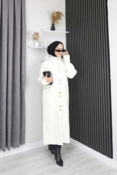 sorisso Πλεκτό φόρεμα, μακρύ, με λεπτομέρεια με κουμπιά