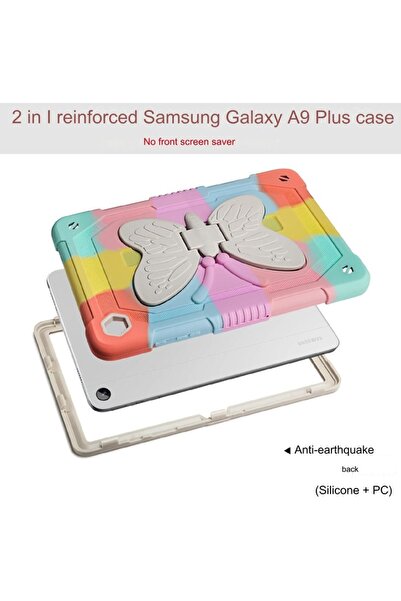Vofolen Protective Case compatible with Samsung Galaxy Tab A9 Plus 11" (2023) with Butterfly Stand