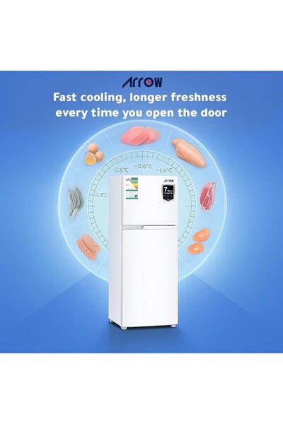 ARROW 132L (4.6 Cu. Ft.) Top Freezer Refrigerator RO-220RDH-W