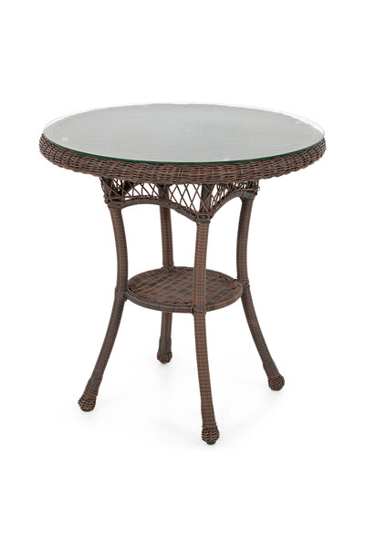 Maison Mex Round garden/terrace coffee table, SUSAN, H.75 D.68 cm, brown