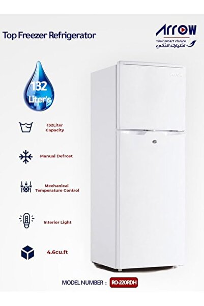 ARROW 132L (4.6 Cu. Ft.) Top Freezer Refrigerator RO-220RDH-W