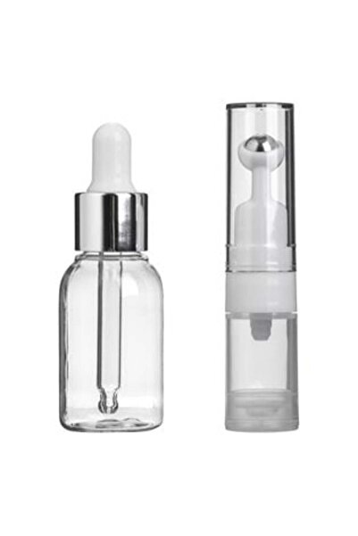 BAMI NETWORK Set Sticle Transparente de Calatorie Pipeta & Roller 25ml & 5ml ...