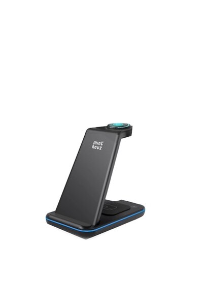 Minthouz Stație de încărcare wireless 3 în 1 cu adaptor de 20W pentru Apple W...