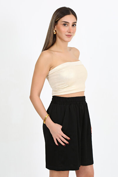 PALMMAMA Sparkly Gold Strapless Bustier Bodysuit