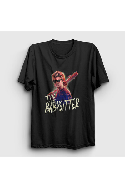 Presmono Unisex Black Babysitter Steve Stranger Things T-Shirt 584580Tt